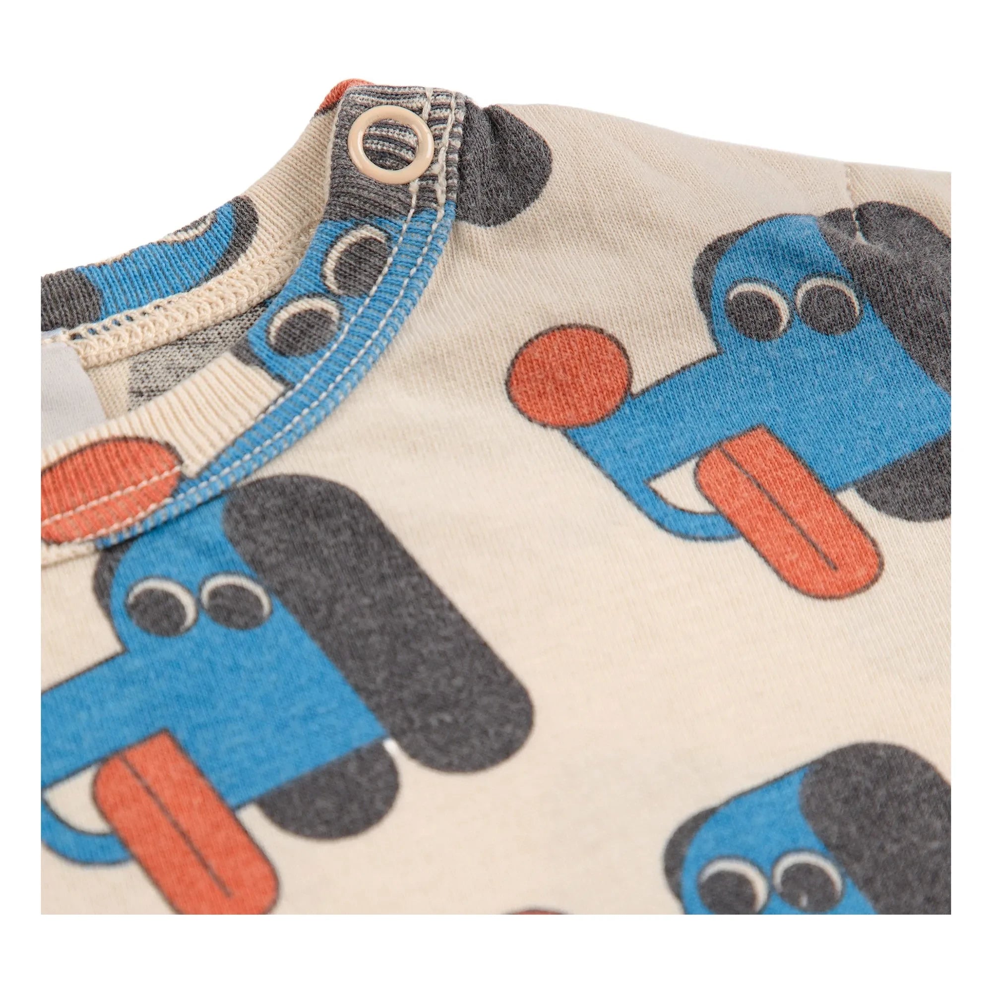 Bobo Choses - Camiseta de algodón orgánico con estampado de perros | Beige