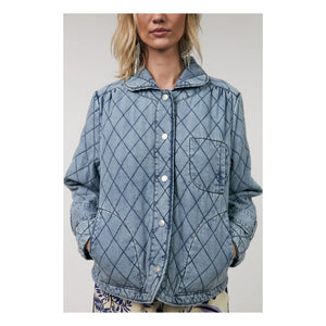 Lollys Laundry - Chaqueta de algodón acolchada Viola | Azul vaquero