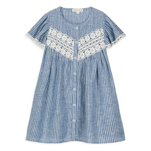 Louise Misha - Vestido de lino Morlina | Azul