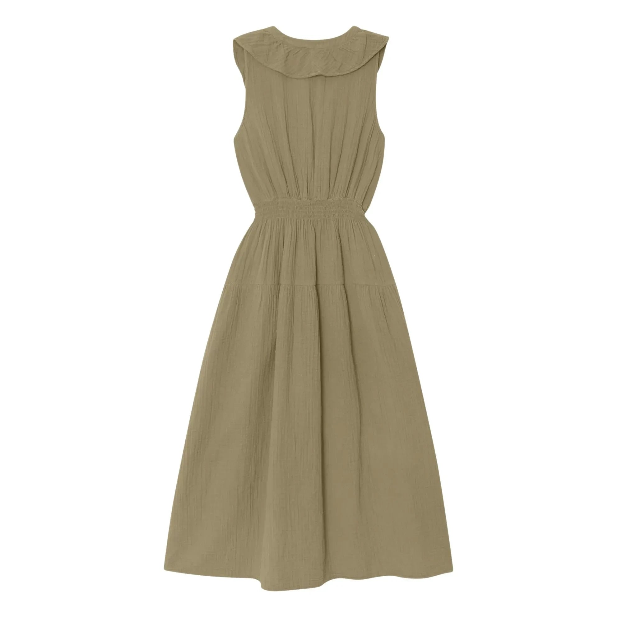Xirena - Vestido de algodón Desa | Verde Oliva