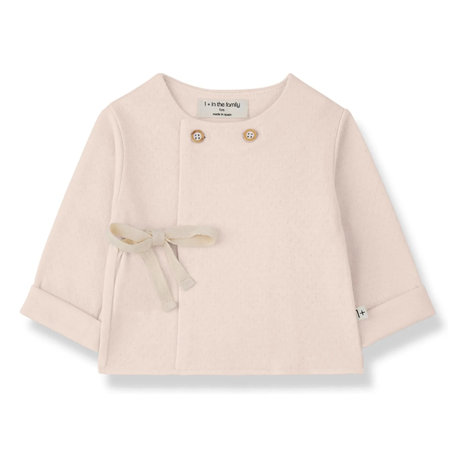 1+ en la familia - Camiseta Emilia de Pointelle | Rosa beige