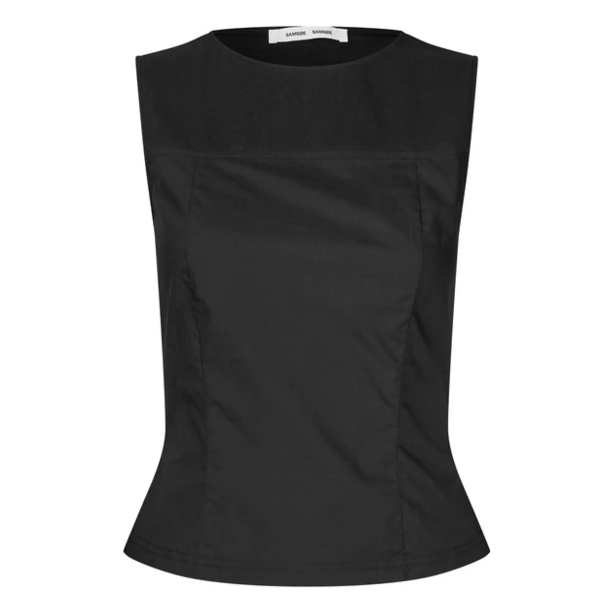 Samsoe Samsoe - Top de algodón orgánico Sathea | Negro