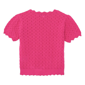 Tartine et Chocolat - Camiseta de punto festoneada | Rosa