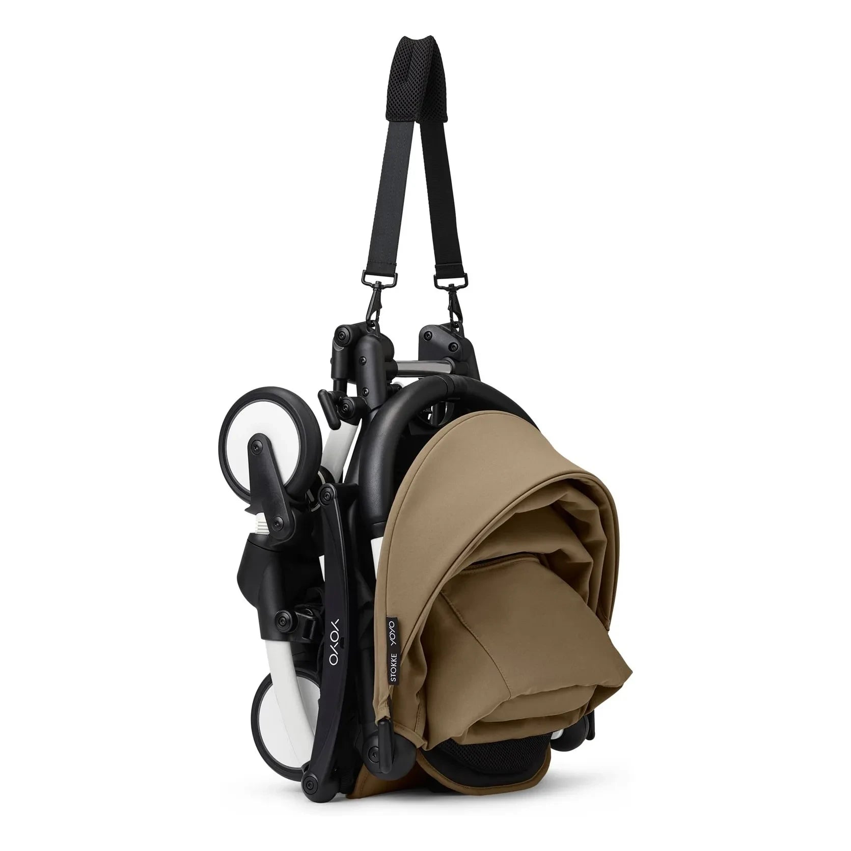 Stokke® - Cochecito YOYO³ completo 0+ y 6+ Chasis blanco | Toffee