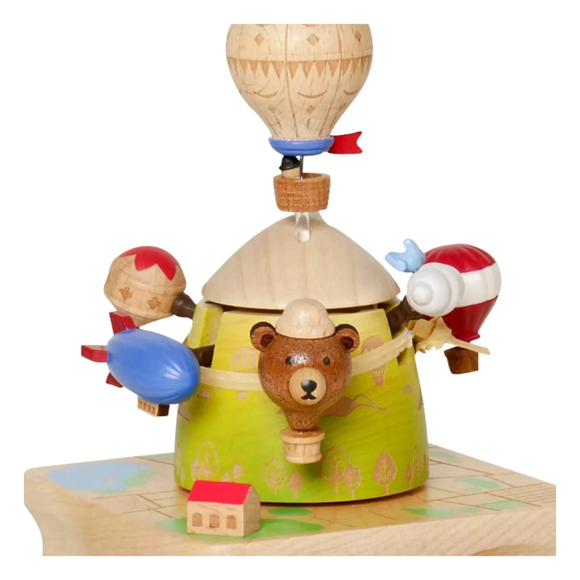 Wooderful life - Caja de música globo aerostático | Verde