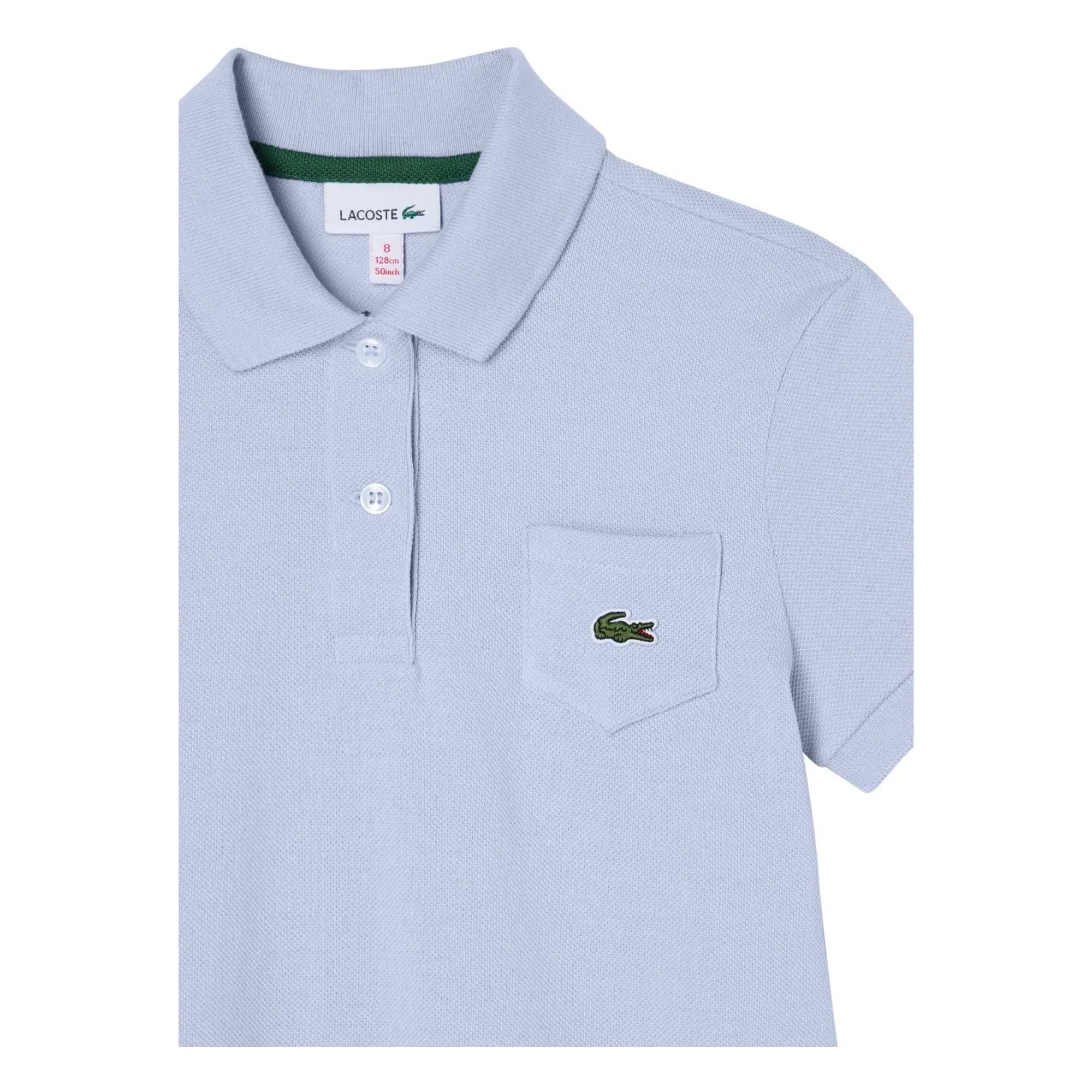 Lacoste - Vestido Polo de Algodón Orgánico | Azul claro