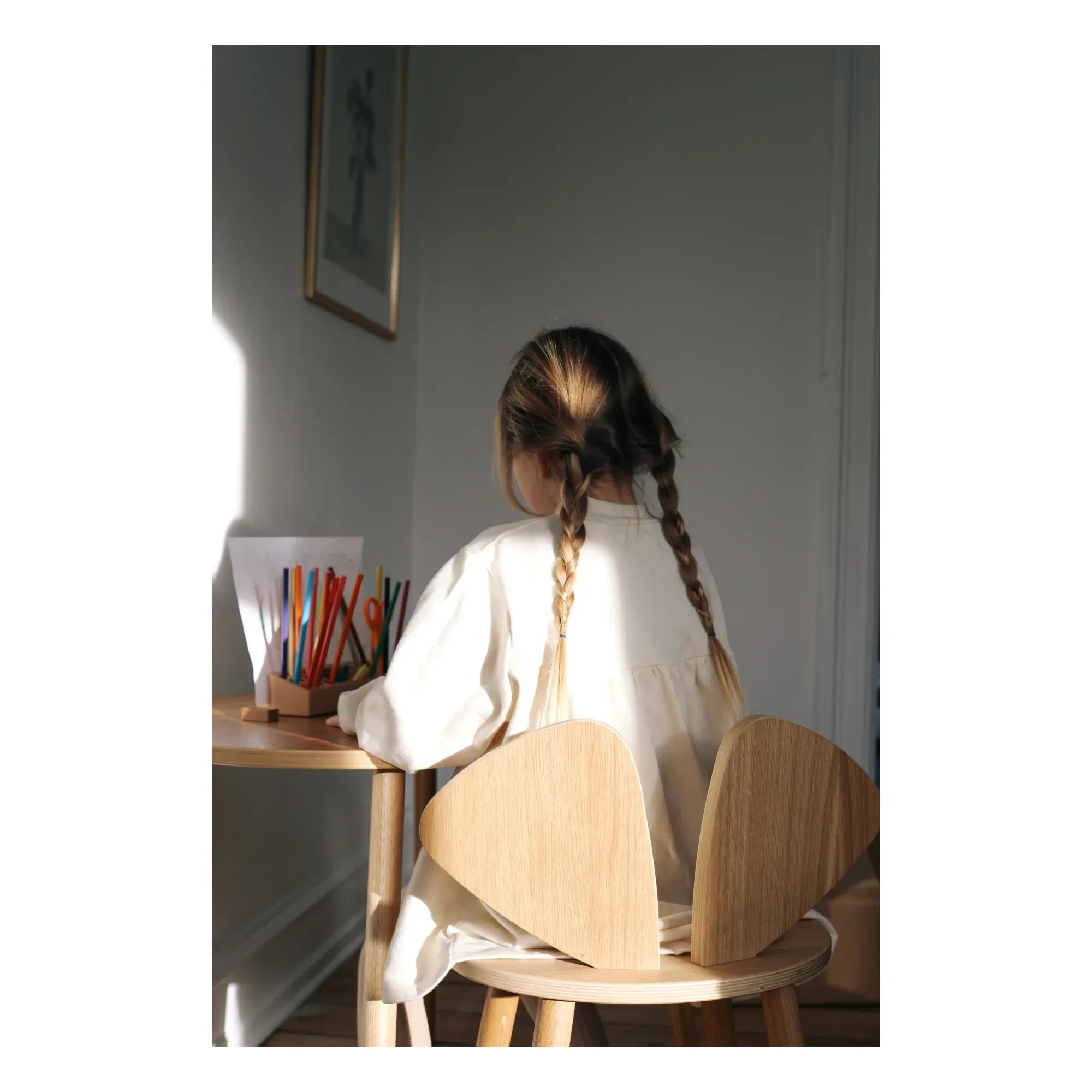 Nofred - Escritorio Escolar de Roble y Silla Ratoncita | Roble