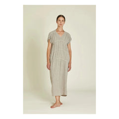 Black Crane - Vestido de lino Gem | Gris claro