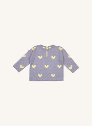 Bayiri - Amor Hearts Organik Pamuk Kazak | Lavender