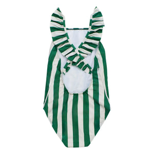 Maison Mangostan - Bañador Rayas Uva Pasa | Verde