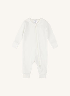Petit Lem - Pijama sin mangas de ribana modal y algodón orgánico | Beige