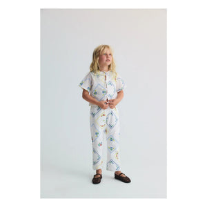 the new society - Jacinthe Fleuri Pantalones Bordados | Blanco