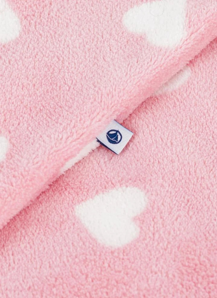 Petit Bateau - Polar Hearts Enterizo | Rosa