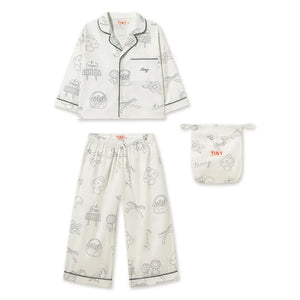 Tinycottons - Apple Pijama | Beyaz