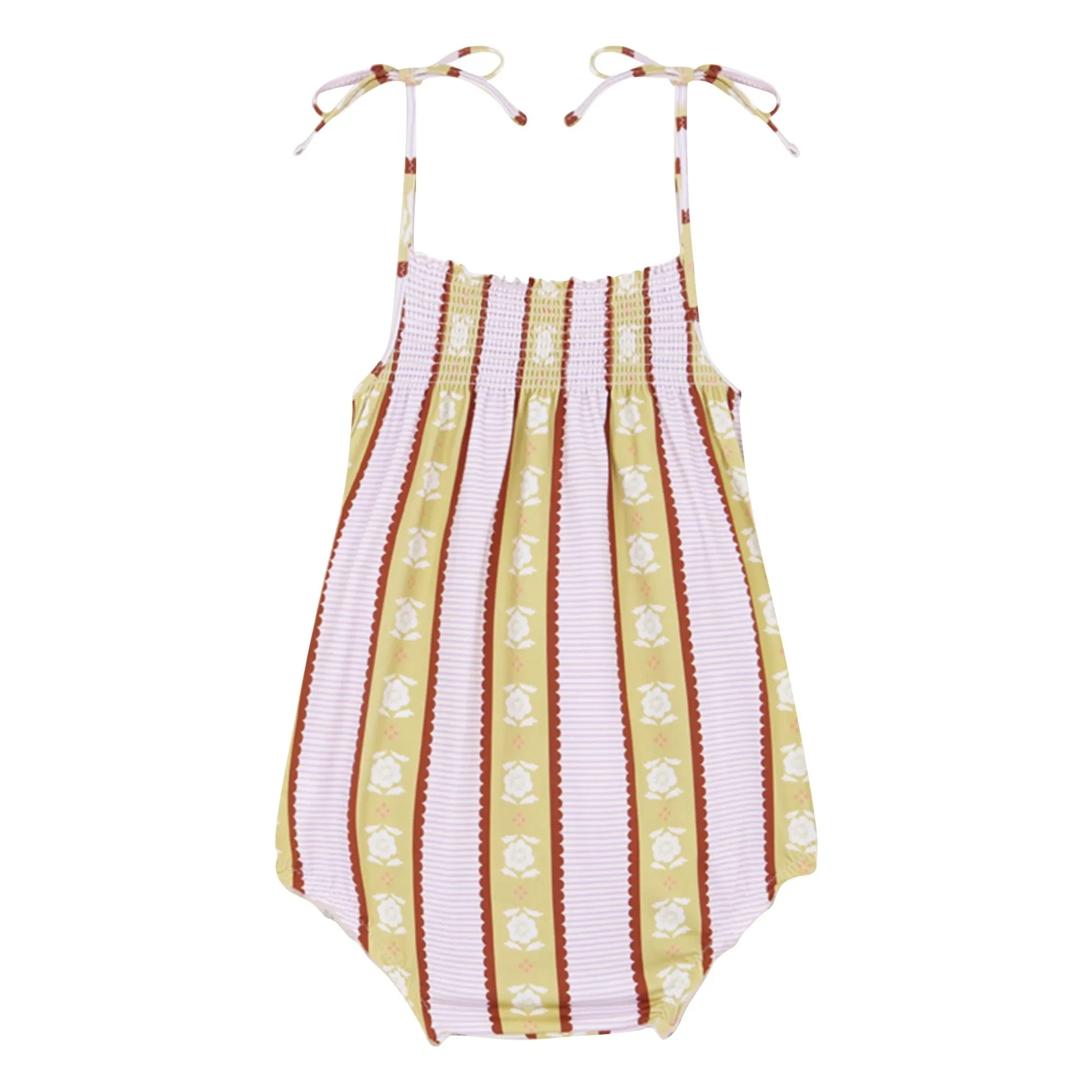 birinit - Traje de baño de rayas para bebé Caspe | Rosa claro
