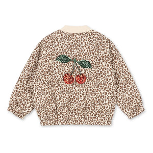 Konges Sløjd - Chaqueta Bomber con Lentejuelas Juno Leopard | Marrón
