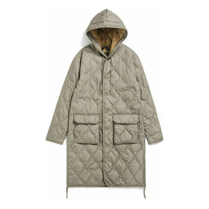 Taion - Chaqueta larga militar con capucha | Mocha