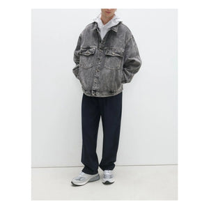 American Vintage - Chaquetas de algodón YopDay-B | Gris oscuro jaspeado