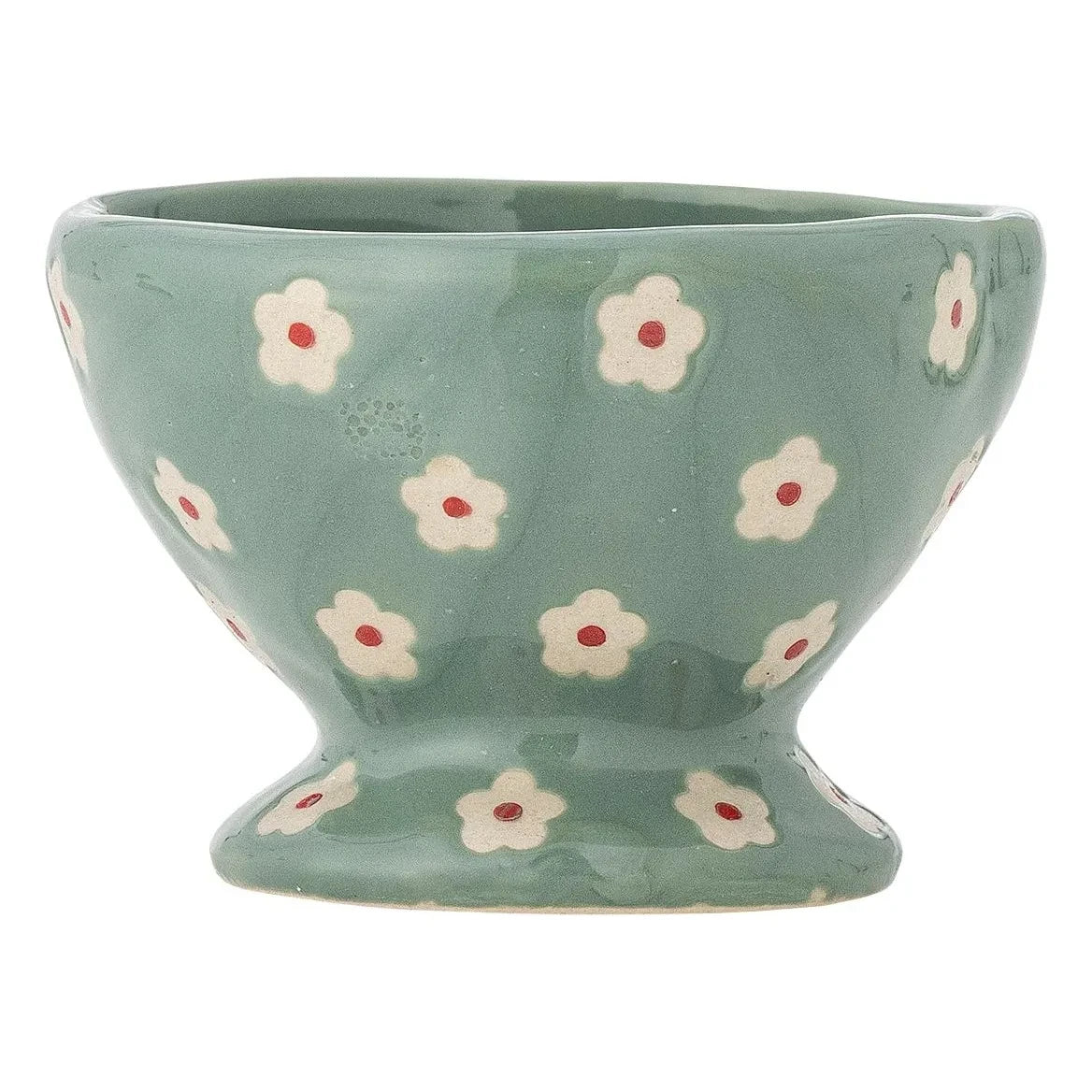 Bloomingville - Cuenco de gres con estampado floral Nini | Azul