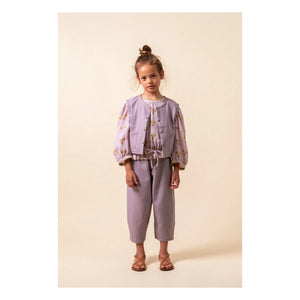 birinit - Pantalón de Gasa de Algodón Orgánico Antiguo de Corte Ancho | Visón