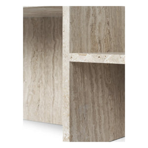 Ferm Living - Mesa auxiliar Distinct de travertino | Beige