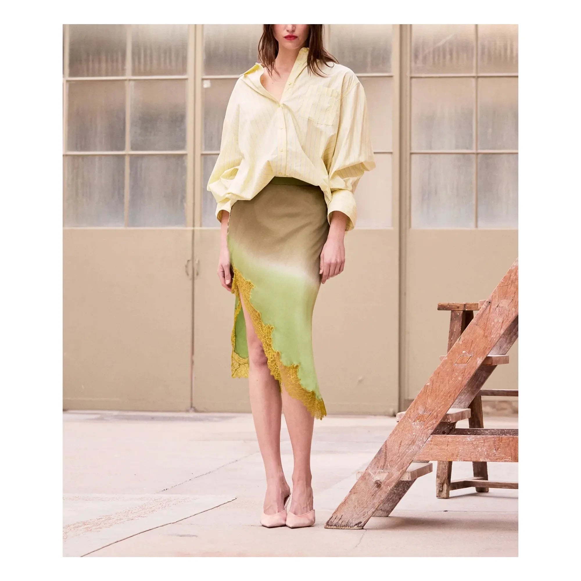 Mes Demoiselles - Eranu Falda de seda | Verde