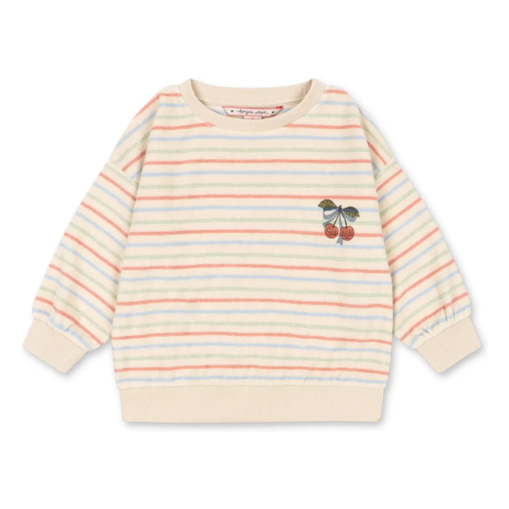 Konges Sløjd - Sudadera Itty a Rayas con Cordón Algodón Orgánico | Crudo
