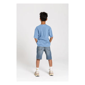Smallable Kid - Camiseta de algodón orgánico Nils | Gris azulado