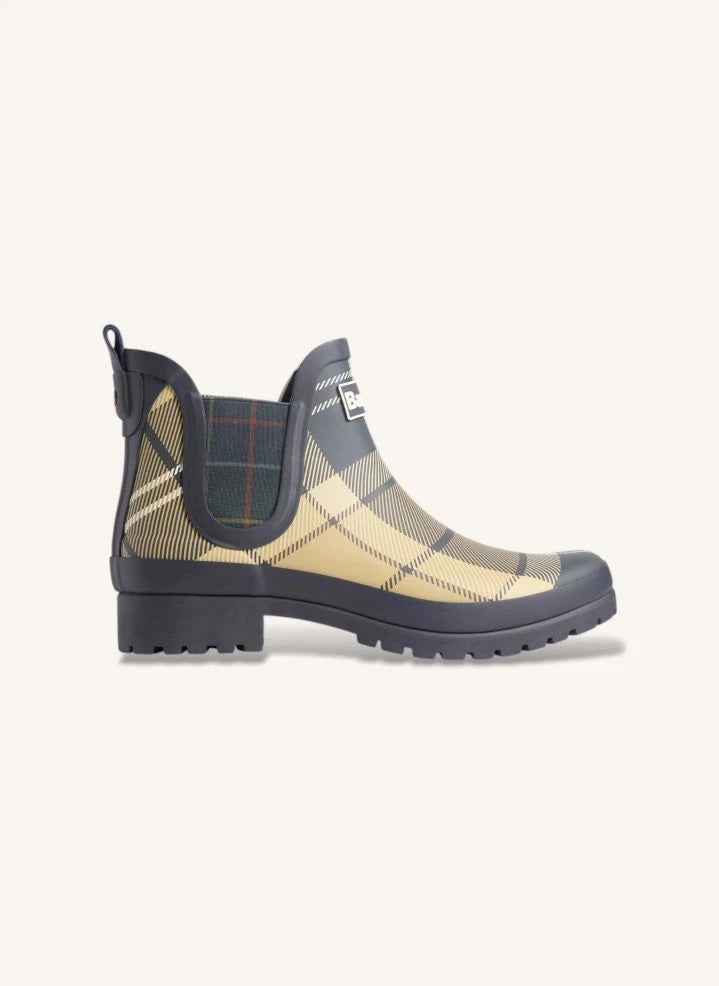 Barbour - Botas de agua Chelsea a cuadros Mallow | Caqui