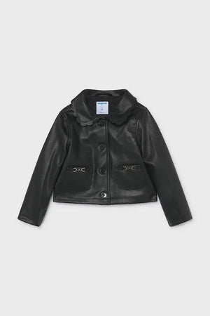 Chaqueta corta de piel sintética Mayoral para niños
