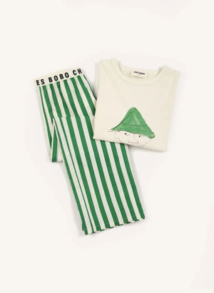 Bobo Choses - Bobo Choses Conjunto de camiseta y pantalón de algodón orgánico | Verde