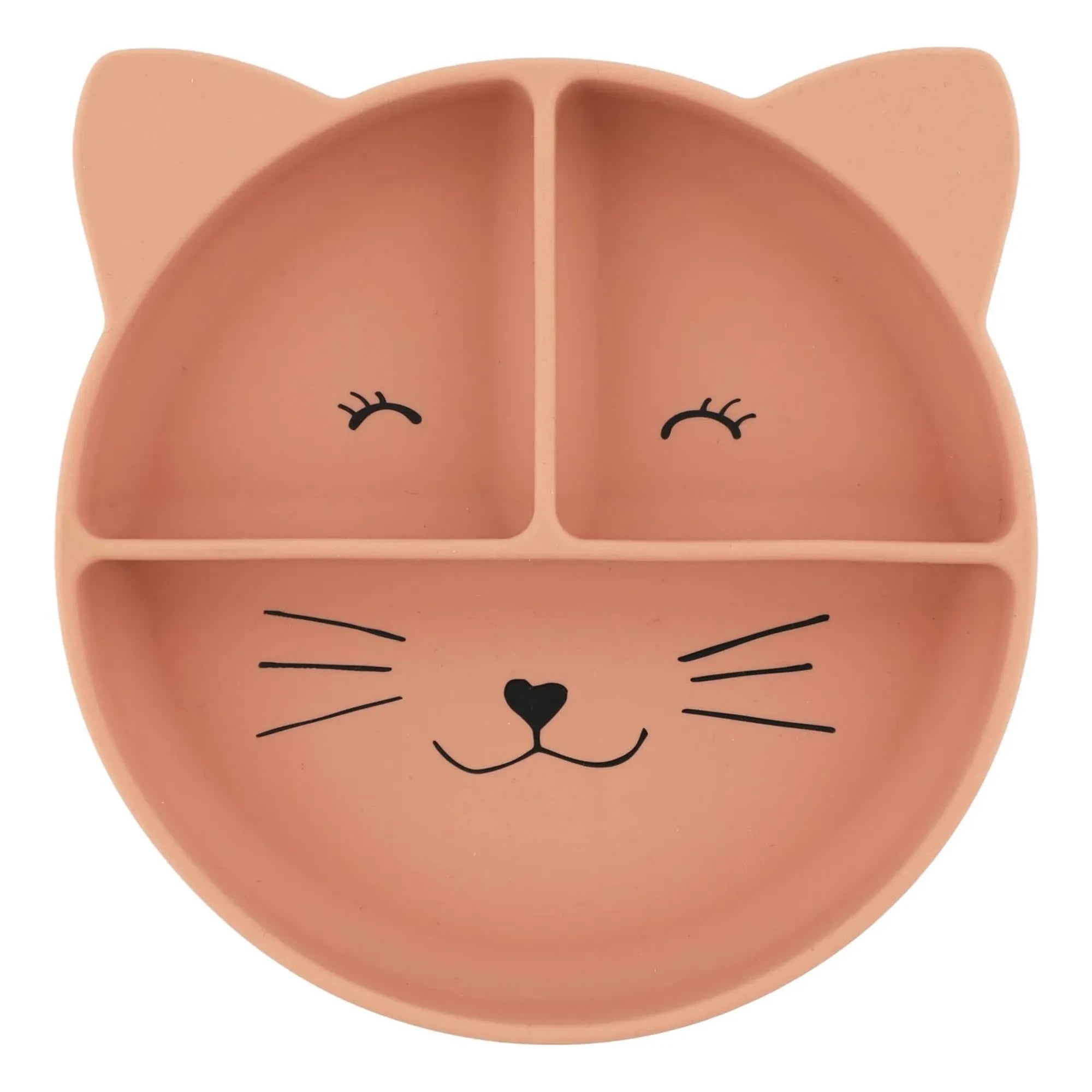 Trixie - Plato con ventosa y divisiones Sra. Gata | Rosa