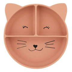 Trixie - Plato con ventosa y divisiones Sra. Gata | Rosa
