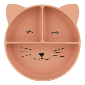 Trixie - Plato con ventosa y divisiones Sra. Gata | Rosa