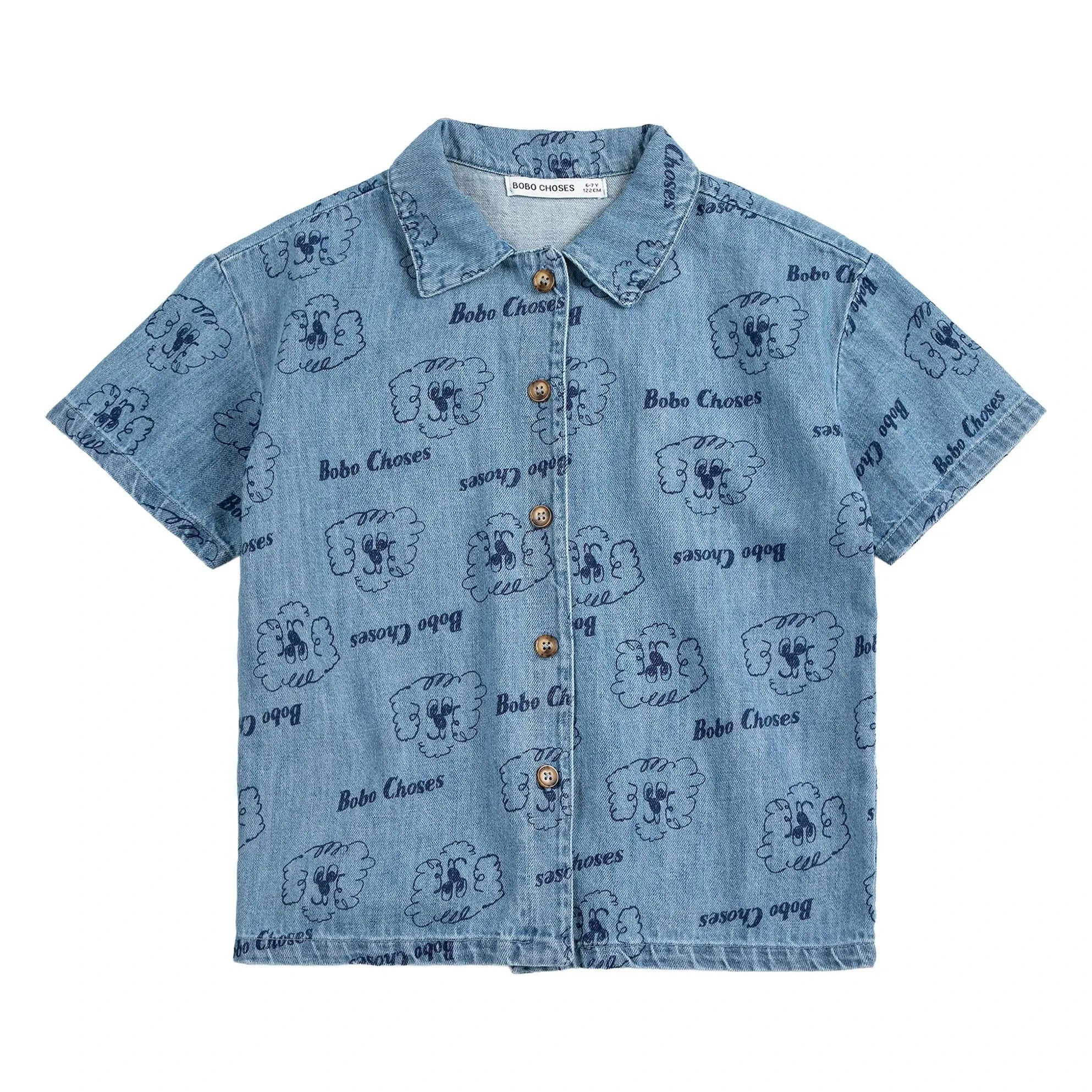 Bobo Choses - Camisa de perro vaquera | Azul claro