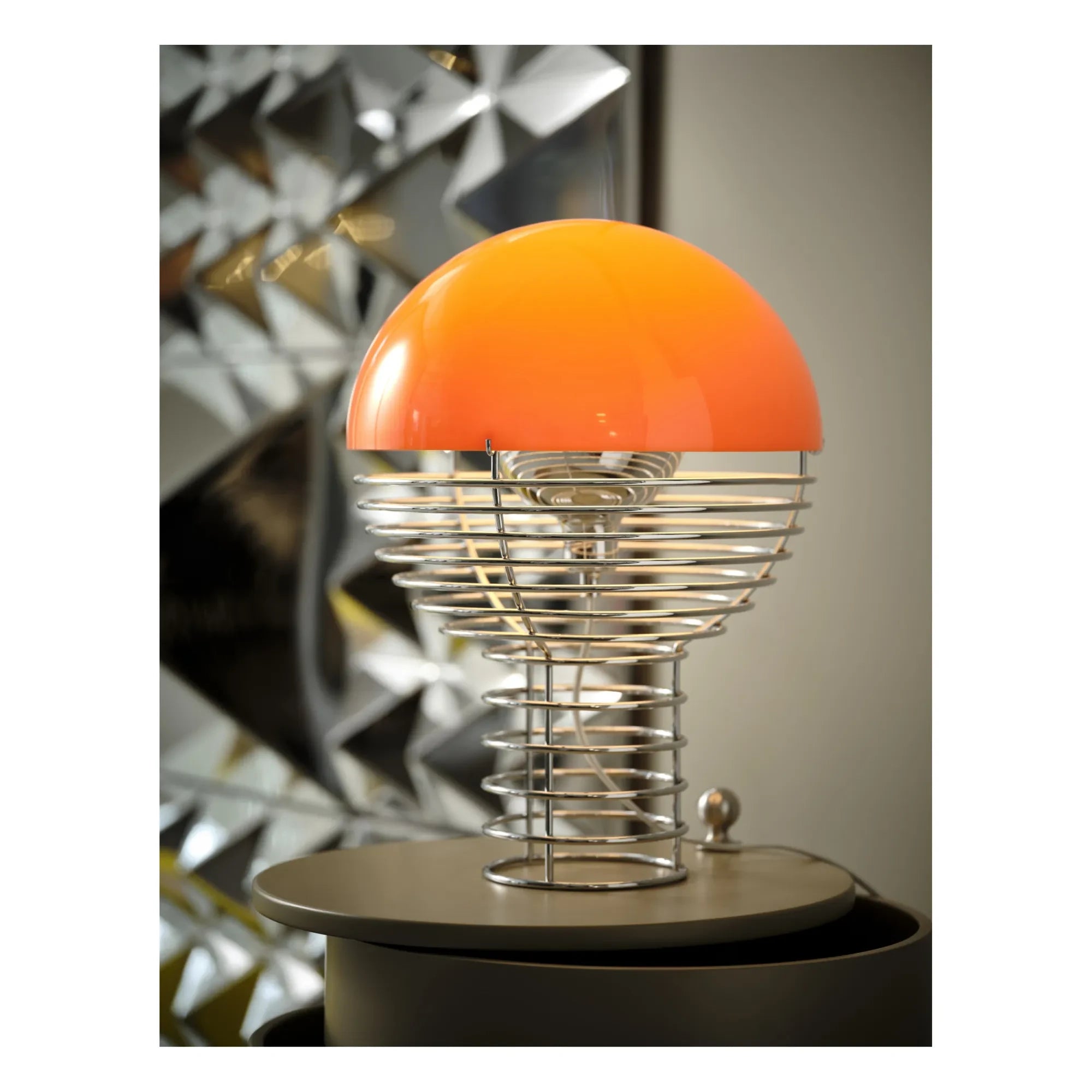 Verpan - Lámpara de mesa Wire - Verner Panton | Naranja