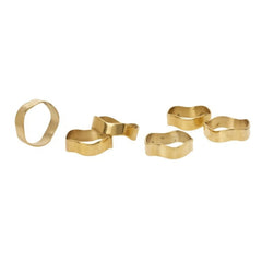 Broste Copenhagen - Servilleteros Zina - Juego de 6 | Oro