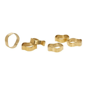 Broste Copenhagen - Servilleteros Zina - Juego de 6 | Oro