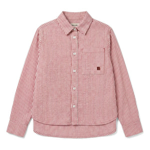 Smallable Kid - Camisa a rayas | Rojo cereza