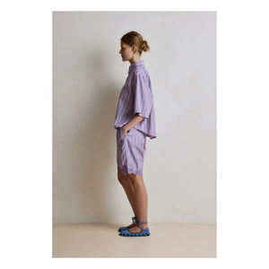 Hod - Camisa de rayas de algodón Selena | Lila