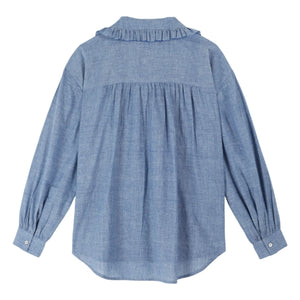 Emile et Ida - Blusa de Chambray Célia Azul