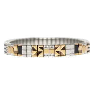 Sigal - Pulsera Sig 6 | Negro/Oro/Plata
