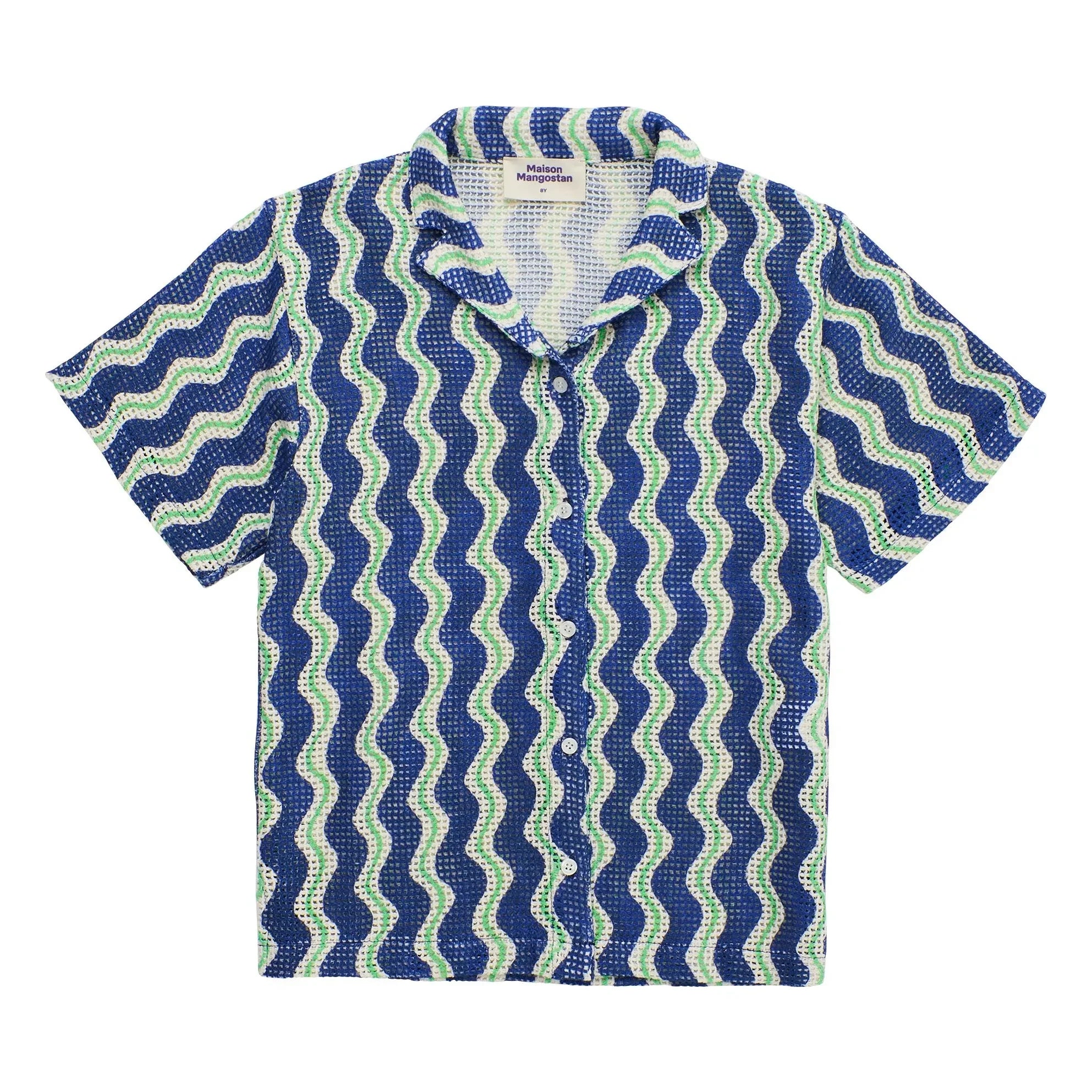 Maison Mangostan - Camisa Ondulada | Azul