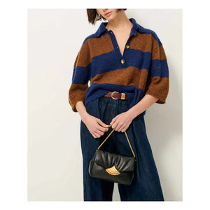 Sessùn - Bolso de cuero acolchado Diviluz | Negro