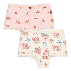 Konges Sløjd - Bragas hipster de algodón orgánico con estampado floral, paquete de 2 | Rosa empolvado