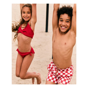 Beachlife - Bañador corto Damier | Rojo