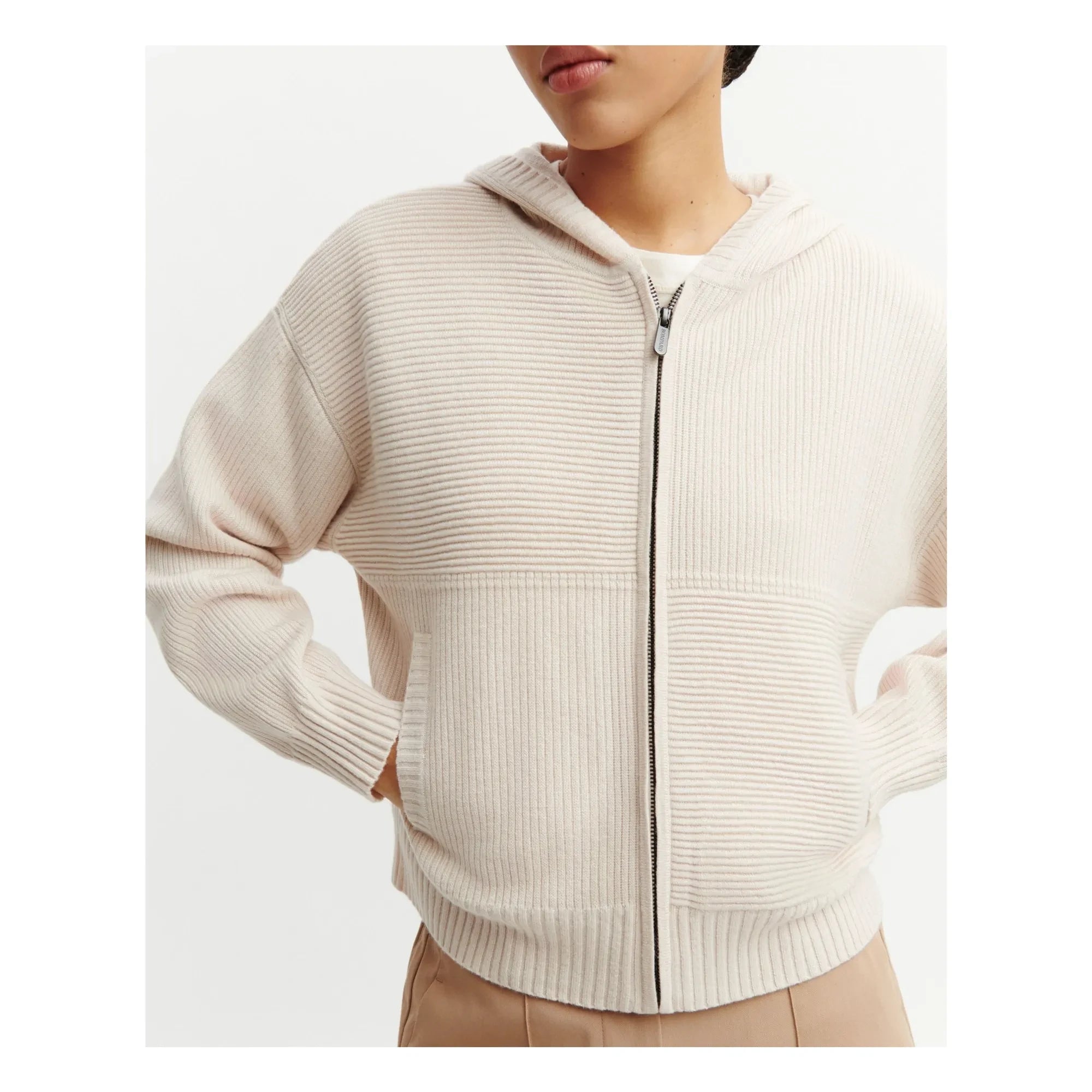 Bompard - Jersey cachemira y seda con capucha | Crudo