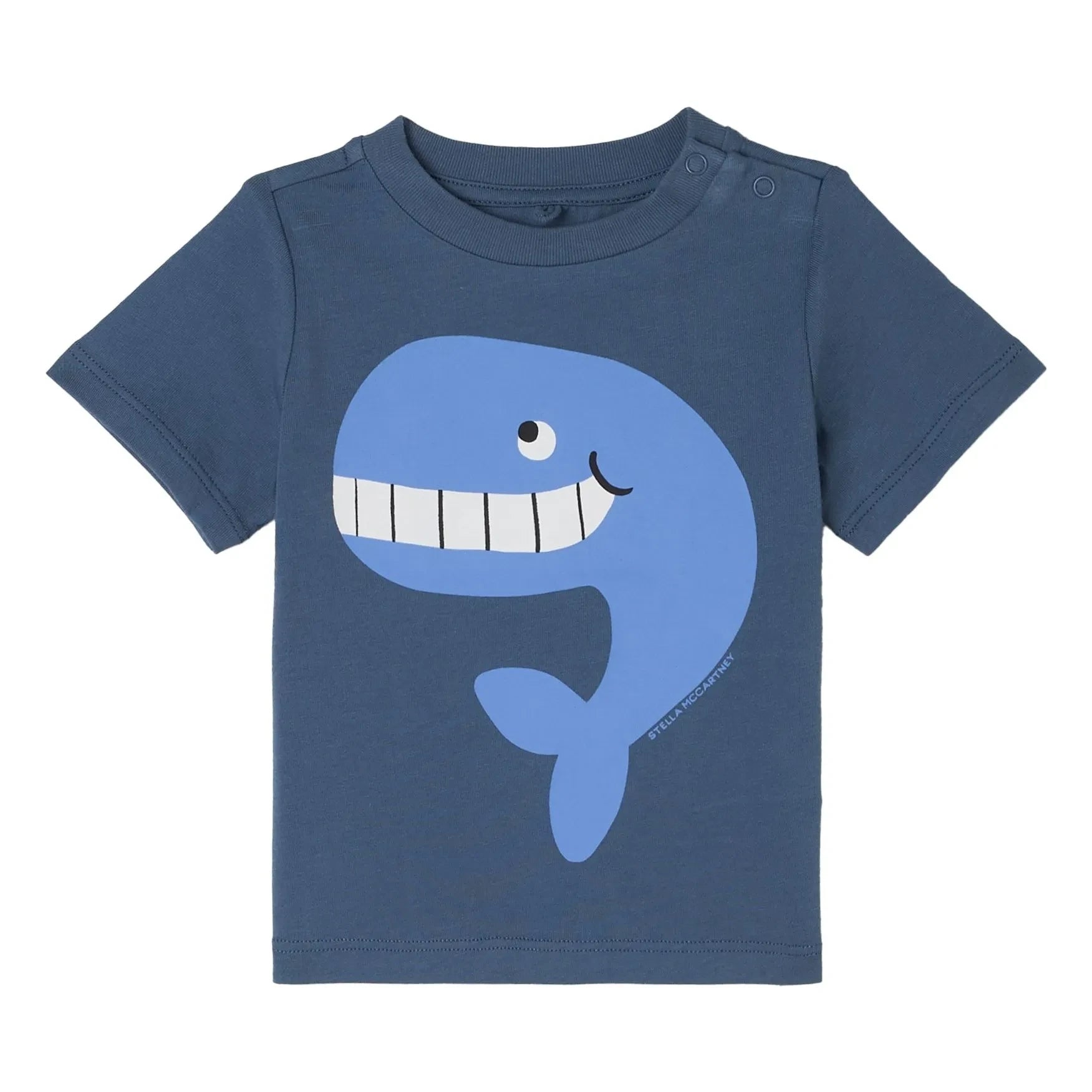 Stella McCartney Kids - Camiseta Ballena Algodón orgánico | Azul