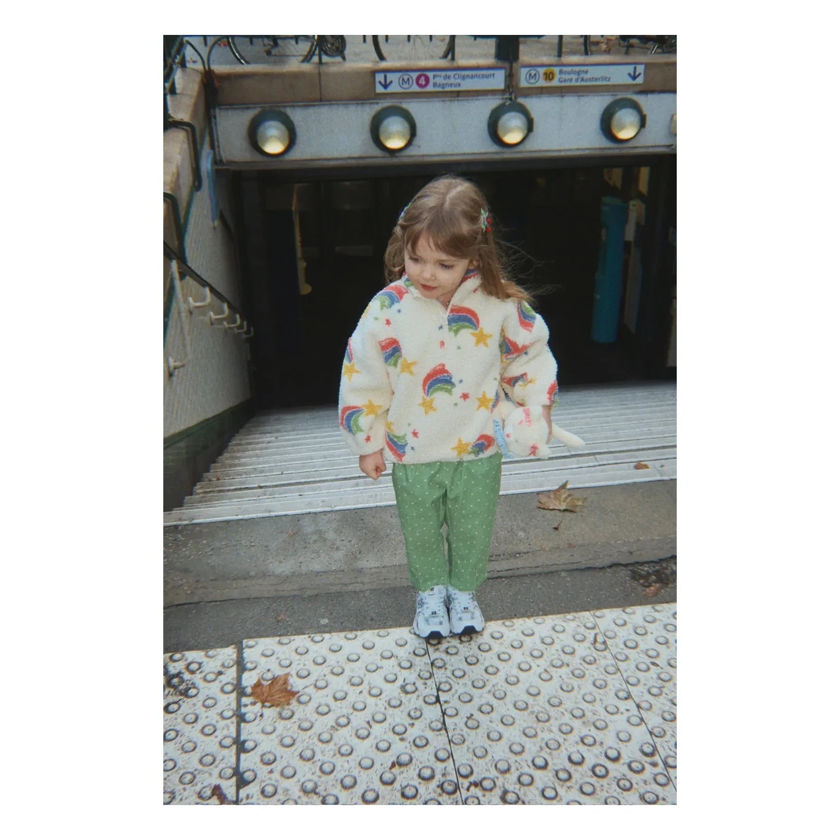 Konges Sløjd - Chaqueta Estilo Sherpa Jody Rainbow Fabricada con Fibras Recicladas | Crudo