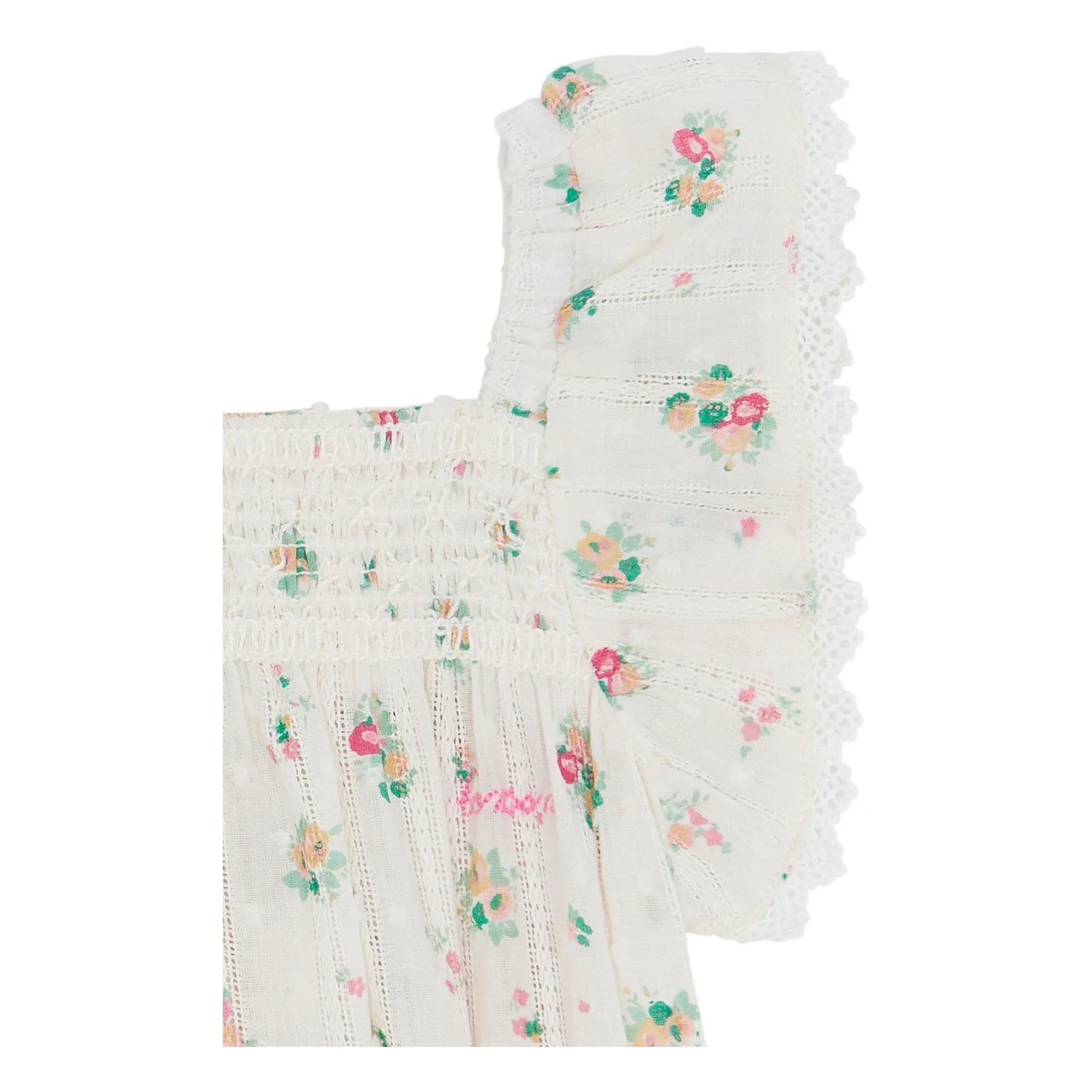 Bonton - Pelele fruncido Lalix Bouquets | Blanco